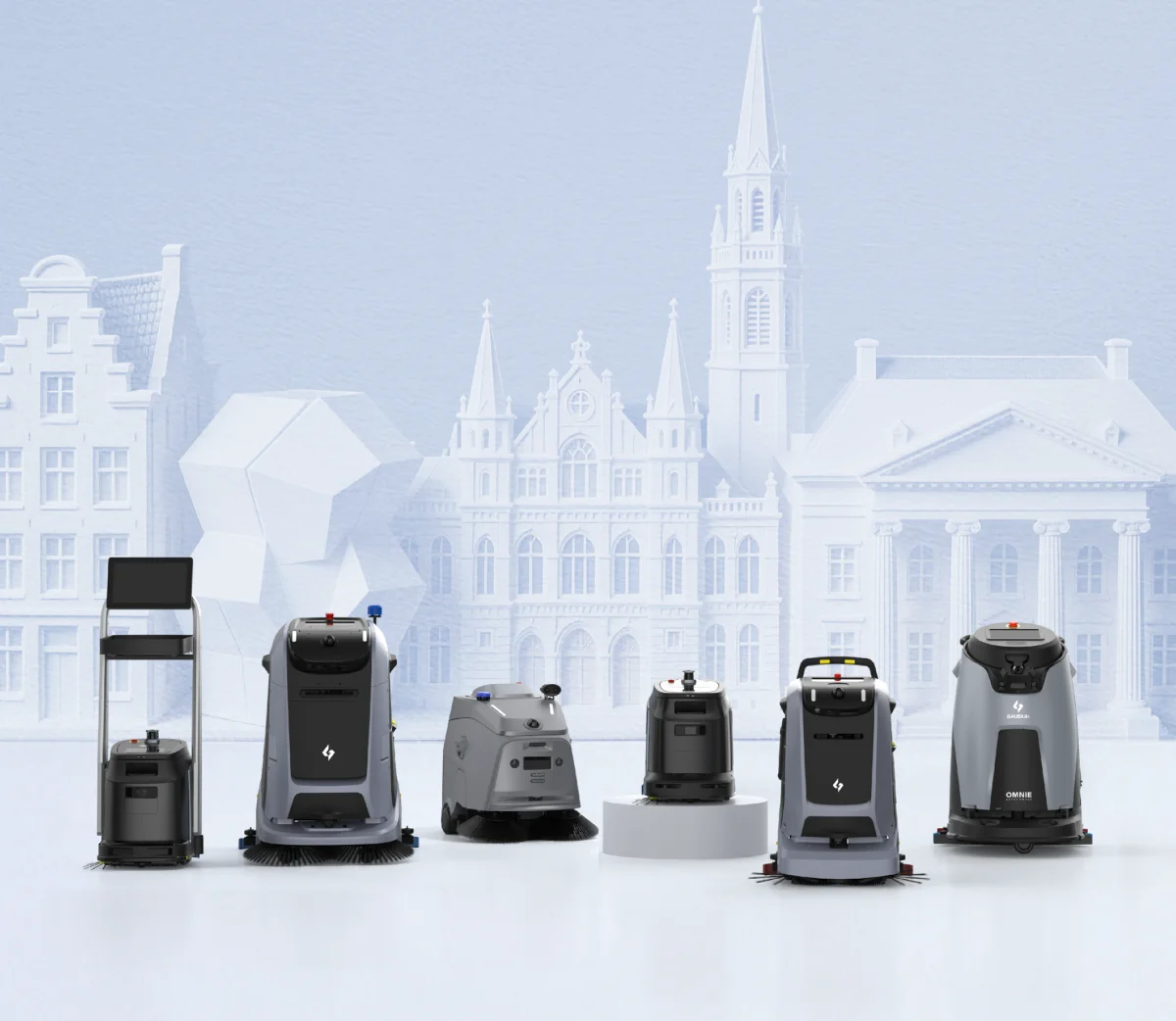 The Gausium range at Interclean Amsterdam 2026